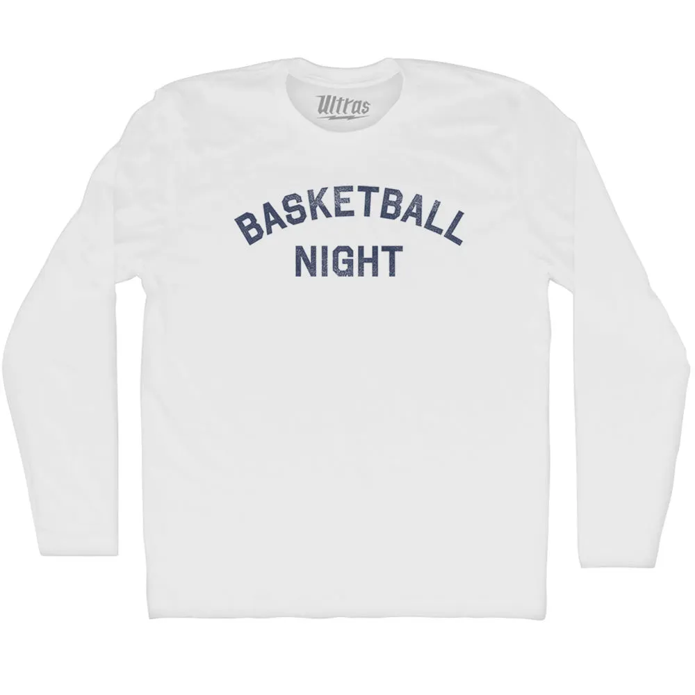 Basketball Night Adult Cotton Long Sleeve T-shirt