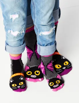 BAT & BLACK CAT MATCHY MISMATCHY SOCKS SET by Pals Socks