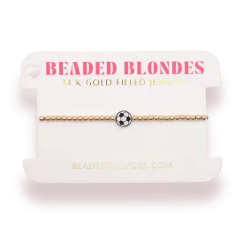 Beaded Blondes ‘Soccer Ball Bracelet-kids’