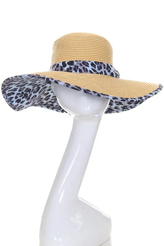 CC Brand Leopard Print Sun Hat