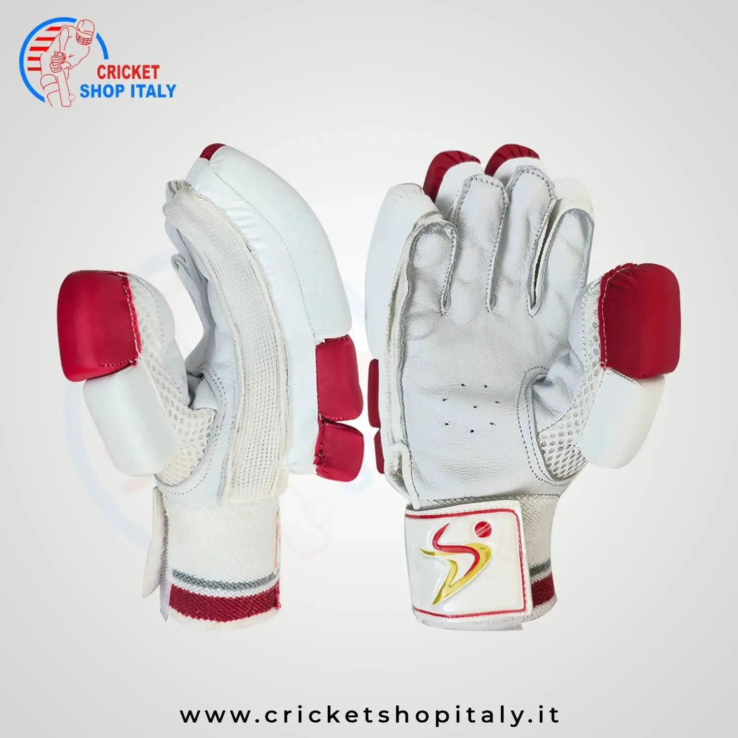 DS Red/White 1.0 Batting Gloves Junior