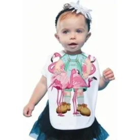 JUST ADD A KID Bib Flamingo Girl One-Size - 0 to 12 Months
