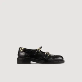 Kaeta Multi-Buckle Open Derbies Black