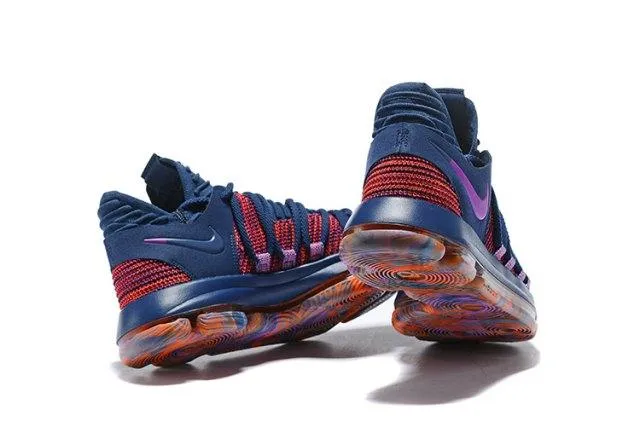 N KD 10 All-Star Santa Monica Ocean Fog Fuchsia Blast Hyper Crimson Men's Basketball Kevin Durant Sneakers