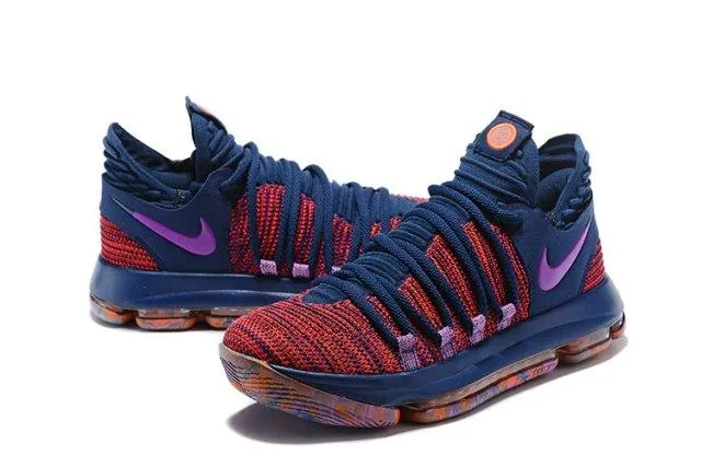 N KD 10 All-Star Santa Monica Ocean Fog Fuchsia Blast Hyper Crimson Men's Basketball Kevin Durant Sneakers