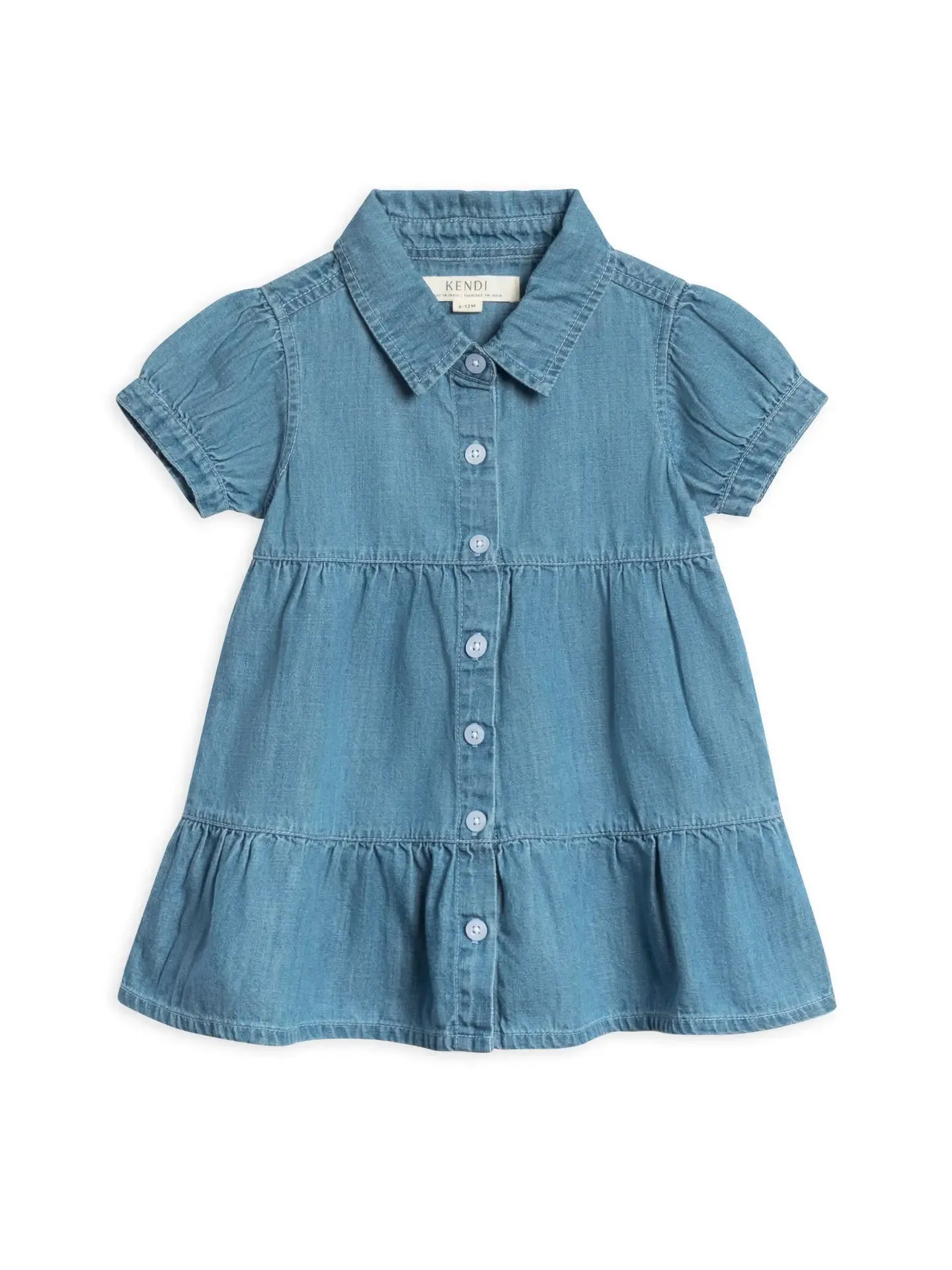 Organic Pippa Chambray Short Sleeve Shirt Dress