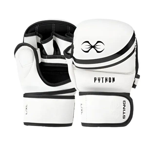 Sting Python MMA Sparring Gloves - White