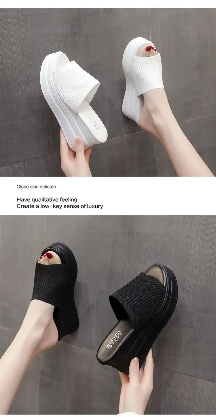 Wedge Thick Heel Casual Pump Slippers