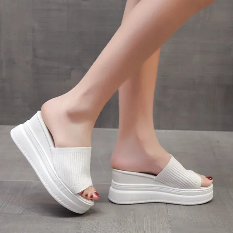 Wedge Thick Heel Casual Pump Slippers
